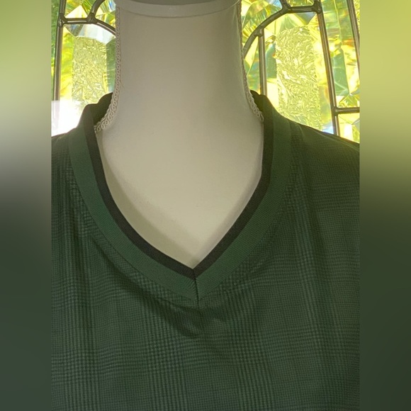 PGA Tour Men’s Hunter Green Plaid Pullover Windbreaker SKU1065 - Picture 2 of 6